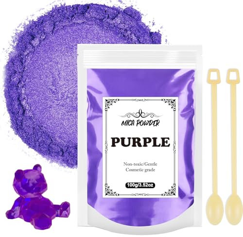 Polvere di Mica 100 g – Colorante resina epossidica metallizzata pigmento resina epossidica, colorante di sapone, colorante in polvere per decorazione della resina, candela, sapone, slime, trucco,
