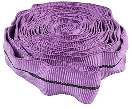 Tyenaza Lifting Sling, Hoist Webbing 1T Polyester Rigging Strap Purple for Transportation, Heavy Duty Lift Sling Web for Engines, Cranes, Hoists