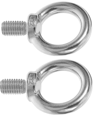 Veemoon 2piezas Cáncamo Perno De Ojo De Elevación De Acero Inoxidable Para Equipos De Elevación De Cuerda Para Uso Construcción y Trabajos Pesados