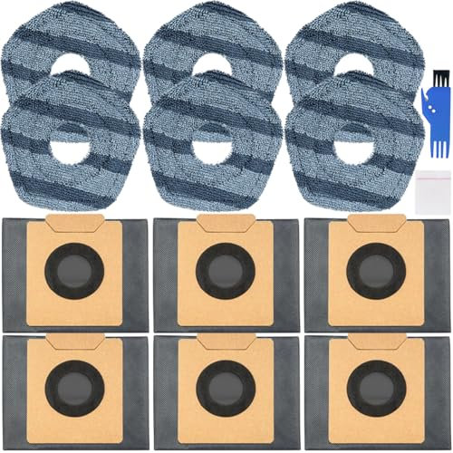 EATBALE Piezas de Repuesto para Eufy X10 Pro Omni Robot Aspiradoras Bolsas de Polvo Paño de la fregona Spin Cleaning Pads 5-Layer 2.5 L Large Capacaity Bolsa de Polvo desechable Accesorios Kit Set