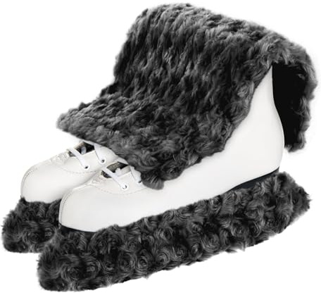 lasuroa Schlittschuh Kufenschoner und Handtuch, Schlittschuhschoner und Einlagen Weiche Schlittschuh Kufenschoner für Kinder und Erwachsene Schlittschuhzubehör Geschenke (Schwarz, S)