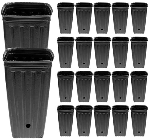 Kisangel 30stücke Pflanzentopf Hoch Aus Langlebigem Kunststoff Mit Guter Wasserdurchlässigkeit Für Pflanzenanzuchtbecher Und Gartenbecher Geeignet Für Gemüse Obst Blumen Und Mehr