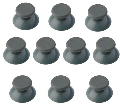 For XBOX 360, 10-Pack 3D Analog Joystick Thumbstick Caps, Game Controller Replacement Rubber Covers (gray)