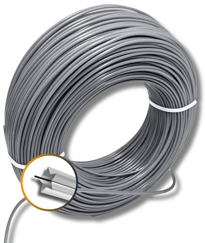 Gardazon Filo decespugliatore Professionale Rinforzato 3mm – 50m (Profilo a Stella) – Attenzione: Estremamente Tagliente – Filo Tagliaerba – Bobina Filo Decespugliatore