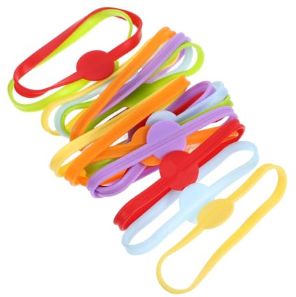 Holibanna 18pcs Wine Glass Markers Silicone Bands Drink Markers for Party Glasses Cups Cans Beer Bottle Wine Glass Tag Reusable