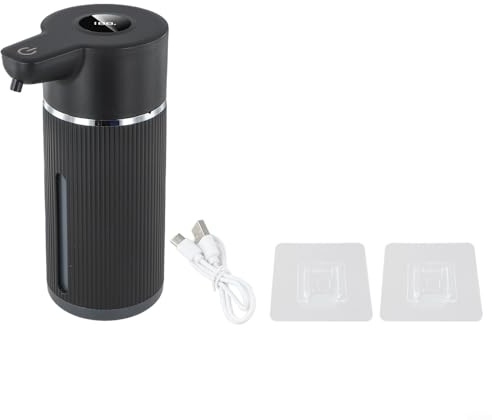 Dispensador automático de jabón espumoso de 420 ml de capacidad con sensor infrarrojo de 4 engranajes, recargable por USB, bomba desinfectante de manos sin contacto para baño, cocina, hotel, público