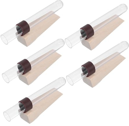 Toyvian 5pcs Wall Mounted Plant Test Tube Holders Hydroponic Hanging Vases for Propagation Space-saving Decorative Planters for Home Office Living