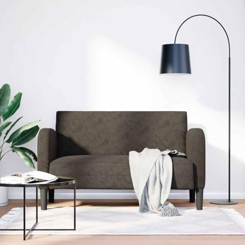 ZQQLVOO Zweisitzer-Sofa Dunkelgrau Zweisitzer-Sofa aus Kunstleder mit Federkern und Stabiler Sperrholzkonstruktion für langlebigen Sitzkomfort. 110 cm Kunstleder