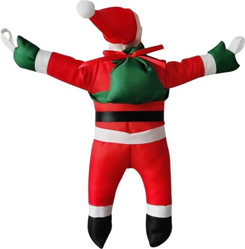 Babbo Natale sospeso, figure di Babbo Natale per luci scaletta natalizia 15, 7 pollici rampicante Decorazione da appendere carina Ornamenti natalizi per decorazioni murali