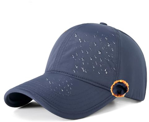 YAMEE Cappello Baseball Invernale Uomo Impermeabile con Fodera in Peluche,Berretto Uomo con Visiera Termico,Cappellino Baseball Unisex Regolabile,per Escursionismo,Camminate,Corsa Sport