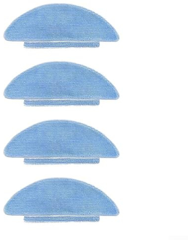 4 Pack microfiber mop cloths for ZACO A10 Pro Robot Vacuum Cleaner accessories, and easy to replace mop pads to keep floors spotless and hygienic (4 Pack)