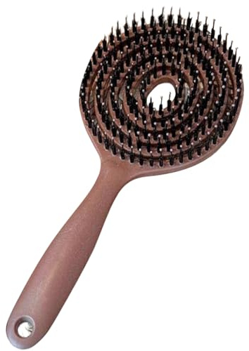 Detangling Hair Brush, Soft Bristle Comb, 22x10x5cm, Women Hollow Hair Brush, Round Scalp Massager, Strengthen Root Resilience, for Wet, Dry, Curly, Straight