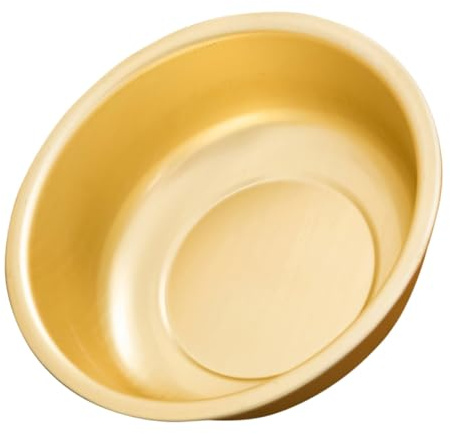 BESPORTBLE Ciotola in Alluminio Gialla per Cucina Lavabo Profondo per Insalate e Frutta Grande Capacità Materiale Resistente e Leggero per Uso Quotidiano