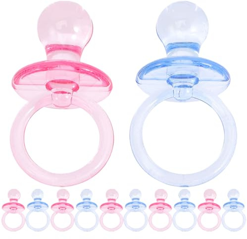 YARNOW Miniature Baby Pacifier Decorations Lightweight 24pcs Small Size Table Scatter Ornaments for Baby Shower Celebration and Party