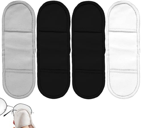 Paños de Limpieza de Microfibra para Lentes, 4PCS Gafas Paño de Limpieza, Gamuza Limpia Gafas Reutilizable, Tela Suave y Absorbente, para Gafas, Lentes, Tabletas