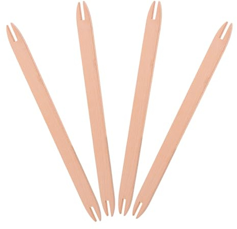 SUPVOX Navette de Tissage en Bois Grand Format 4 Pièces pour Métier à Tisser DIY, Baguettes Artisanales pour Couture et Tricot, Outil Vintage pour Artisanat de Tissage