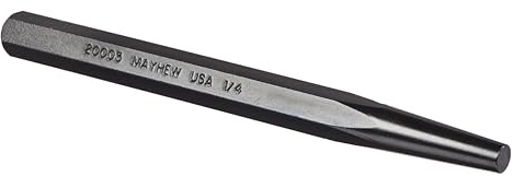 Mayhew Pro 20003 1/4-Inch Black Oxide Solid Punch