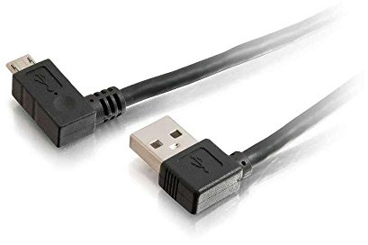 C2G 81705 2M USB 2.0 A Right Angle to Micro USB B Right Angle Cable, Micro USB Charger suitable for Samsung/Android Phones and Other Micro UBS Devices