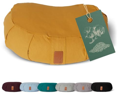 #DoYourYoga ® Coussin de Yoga Demi-Lune »Ganesh« / Idéal pour Yoga, pilâtes et méditations prolongées/Dimension 45 x 30 x 14 cm/Housse retirable et Lavable/Disponible en différents Motifs