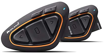 Midland BTX1 PRO Twin “OLD VERSION” Interfono Moto Bluetooth Coppia, Auricolari Casco con Cancellazione del Rumore, Comunicazione Pilota Passeggero - 2 Auricolari, Compatibilità Casco Universale