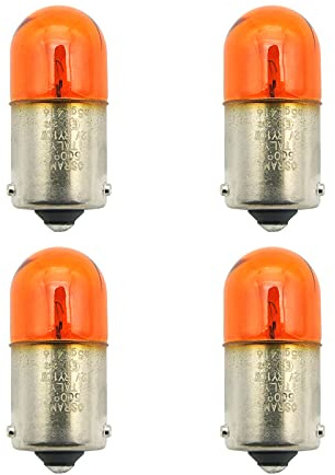 BSK 12V RY10W BAU15S 5009 Amber Turn Signal Light Bulbs - Pack of 4