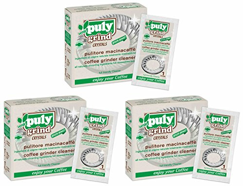 Asachimici Puly Grind Kristalle, patentierter Kaffeemühlen-Reiniger – 30 Dosen, je 15 g