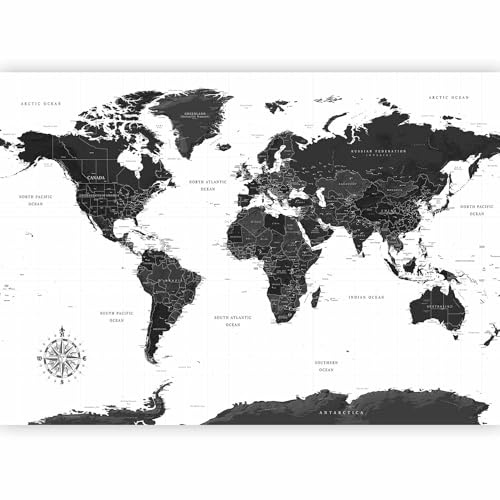 murando - Papier Peint Panoramique Intissé, Carte du Monde, 150x105 cm | Fabrication EU, Tapisserie Murales Papier Peint, Revêtement Mural, Papiers Peints, Poster Mural, Cartes, Décoration