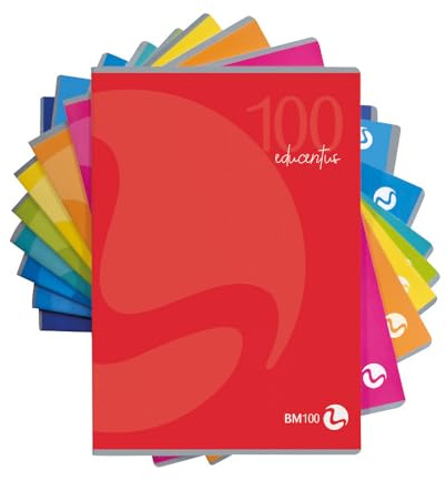 Bm – BeMore – Educentus 0122456 – Quaderno Didattico Formato A4 Per Disgrafia – Rigatura 10Mm – Quadretti 1Cm – Carta Da 100G/Mq – Colori Assortiti – Confezione 10 Pezzi