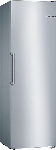 Bosch GSN36VLEP, serie 4, freezer freestanding, 186 x 60 cm, 242 l, 234 kWh all'anno, NoFrost, BigBox cassetto per congelatore grande, Vario Zone - Congelatore flessibile, effetto metallo