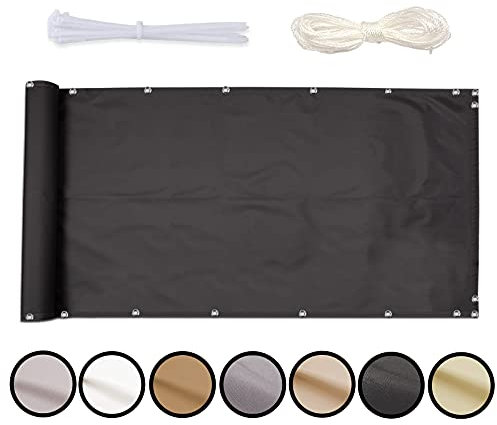 MEEYI Sichtschutz Balkon Sichtschutz 100x400cm Seitenmarkise Schattentuch Camping Stoff Picknickmatte Balcony Cover Sichtschutz Garten Balcony Privacy Screen Sichtschutz FüR Terrasse