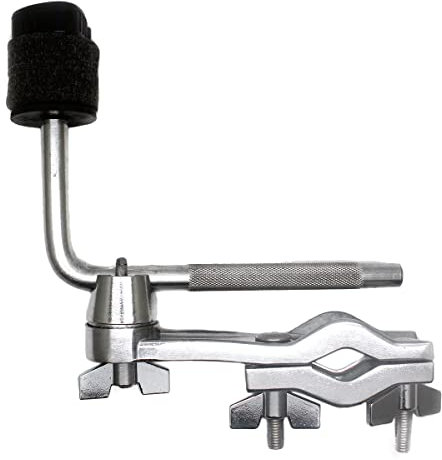 TUOREN Becken L-Arm Rod mit Halterung Halter Verlängerungsarm Befestigung Beckenarm mit Drum Set Befestigungsklemme Beckenständer Klemme mit Galgenarm für Schlagzeug Set Zubehör Silber