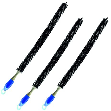 SUL Radiator Cleaning Brush Long handle, Flexible Bendable Long Reach Bristle Brush Grip Handle Radiator Duster Cleaning Tool for Refrigerator, Washing Machine to Dirt Dust Lint Blockage–57 cm (3 PK)