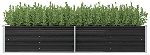 Keketa Homgoday Metall Hochbeet 240x80x45cm, Anthrazit, für Pflanzen, Gemüse & Blumen - Verzinkter Stahl Model45727