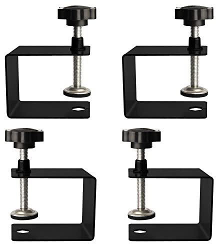 4 Morsetto a C per Montaggio di Base di Supporto, 50mm Mrsetto da Tavolo in Acciaio, Morsetti ad Angolo Retto, Morsetto per Legno, Morsetti per Montaggio da Scrivania in Metallo Resistente