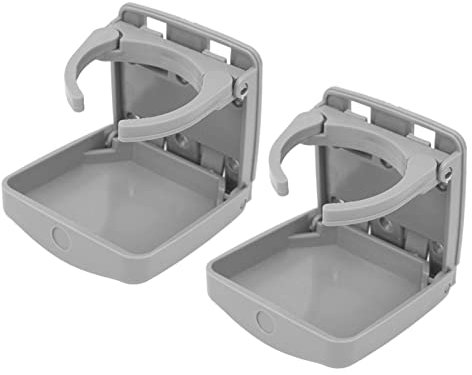 2pcs Porte-gobelet de Voiture Pliable, Porte-gobelet de Porte de Véhicule avec Vis, Insert de Porte-gobelet pour Camping-cars, Bureaux, Bus Touristiques, Camping-cars (Gris (HF-PAG))