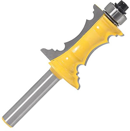 Wood Milling Cutter Woodworking Tool 1pc 8mm Shank 1-1/2 Miter Frame Molding Router Bit Line Door Tenon Cutter for Woodworking Tools Bearing Milling Cutting Tool