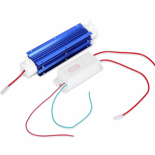 KUIDAMOS Ionizador de Ozono 10 g, Generador con Tubo Ionizador Fácil de Instalar para Desinfección del Aire y Superficies
