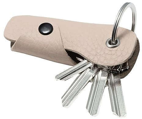 MAGATI Schlüsseletui Occhio Nero | Key Organizer aus Leder für 1-6 Schlüssel, Geschenk für Damen & Herren, Beige
