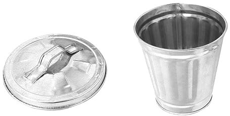 Alipis 3 Pz Mini Cestino Contenitore Della Spazzatura Secchiello in Con Coperchio Piccolo Bidone Della Spazzatura Arredamento Retrò Vintage ▾ Scatola Contenitore Metallo Ufficio