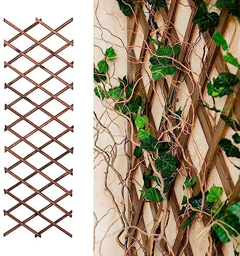 Kuuleyn Clôture Extensible, Panneaux De Treillis, Treillis Extensibles pour Plantes Grimpantes, Support Extensible pour Plantes Grimpantes en Pin