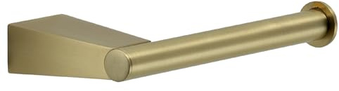 Gedy Tonale Toilettenpapierhalter Gold matt | 16,3 x 7,4 x 2,4 cm | Edelstahl | Schneller Rollenwechsel | ultraflaches geometrisches Design | mattes Gold