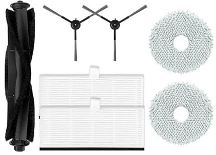 ORCOW 7PCS Kompatibel Mit Proscenic M9 Roboter Staubsauger Ersatz Ersatzteile Wichtigsten Seite Pinsel Hepa-Filter Mopp Tuch Staubbeutel