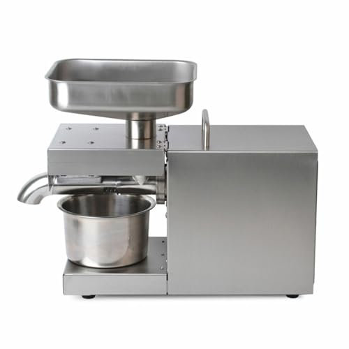 600W Edelstahl-Ölpresse, vollautomatische Ölpresse, Pflanzenölpresse, Erdnussölpresse, heiße und kalte Ölpresse, Ölpresse, 220V.