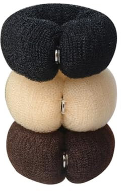 TUPSYBL 3 Pcs Magic Hair Styling Styler Hair Donut Bun Maker French Hairstyle Twist Bun Maker Twist Ring Former Sponge Bun Shaper Doughnut Donut Chignon Bun Maker Hair Curler(3 Colors)