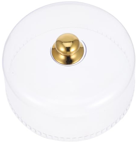 Zerodeko Cupola per Alimenti a Cupola in Acrilico Riutilizzabile | Trasparente, per Muffin e Dessert Shop, Circa 30g, Copertura Semplice per Protezione del Cibo