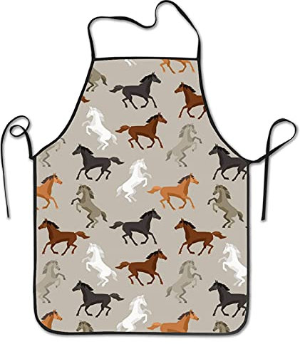 Verstellbare Grillschürze Farbe Horse Live Kochschürze Premium Grillschürzen Personalisiert Malschürze Für Männer Bemalen