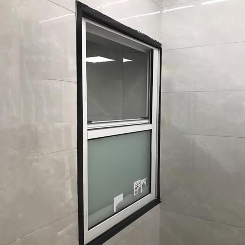 Schiebefenster Flächenbündiges Fenster für Den Heimbereich, Vertikales Schiebefenster, Belüftungs-Schiebefenster Nach Oben für Wohnzimmer/ Küche/ Bad/ Garage/ Keller, Inkl. Fliegengitter(WxH 22x33 in/