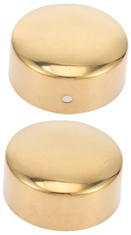 HOMOCONO Handrail End Caps Metal Tube Protector round Handrail End Plugs for Stair Railings, 50mm Diameter Titanium Finish, 2pcs Set for Home Improvement and Staircase Accessories