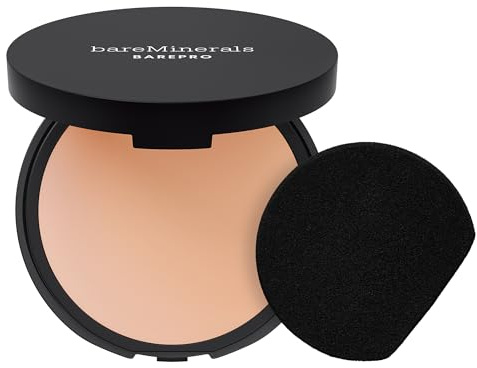 bareMinerals BAREPRO 24HR Pressed Powder Foundation - Full Coverage | Talc-free pressed face formula provides natural matte finish and oil control. Sweat, humidity, water & transfer-proof