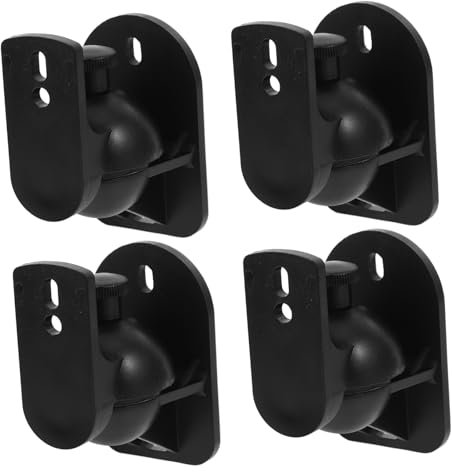 NUOBESTY 4 Pezzi Altoparlanti Staffa per Diffusori Satellitari Facile per Audio Surround per Domestici